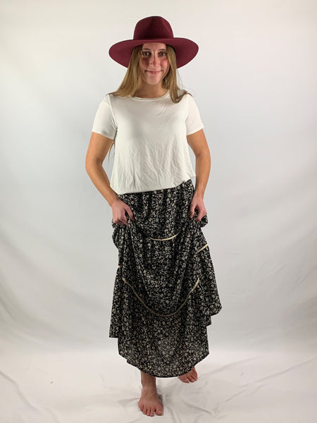 skirt, floral skirt